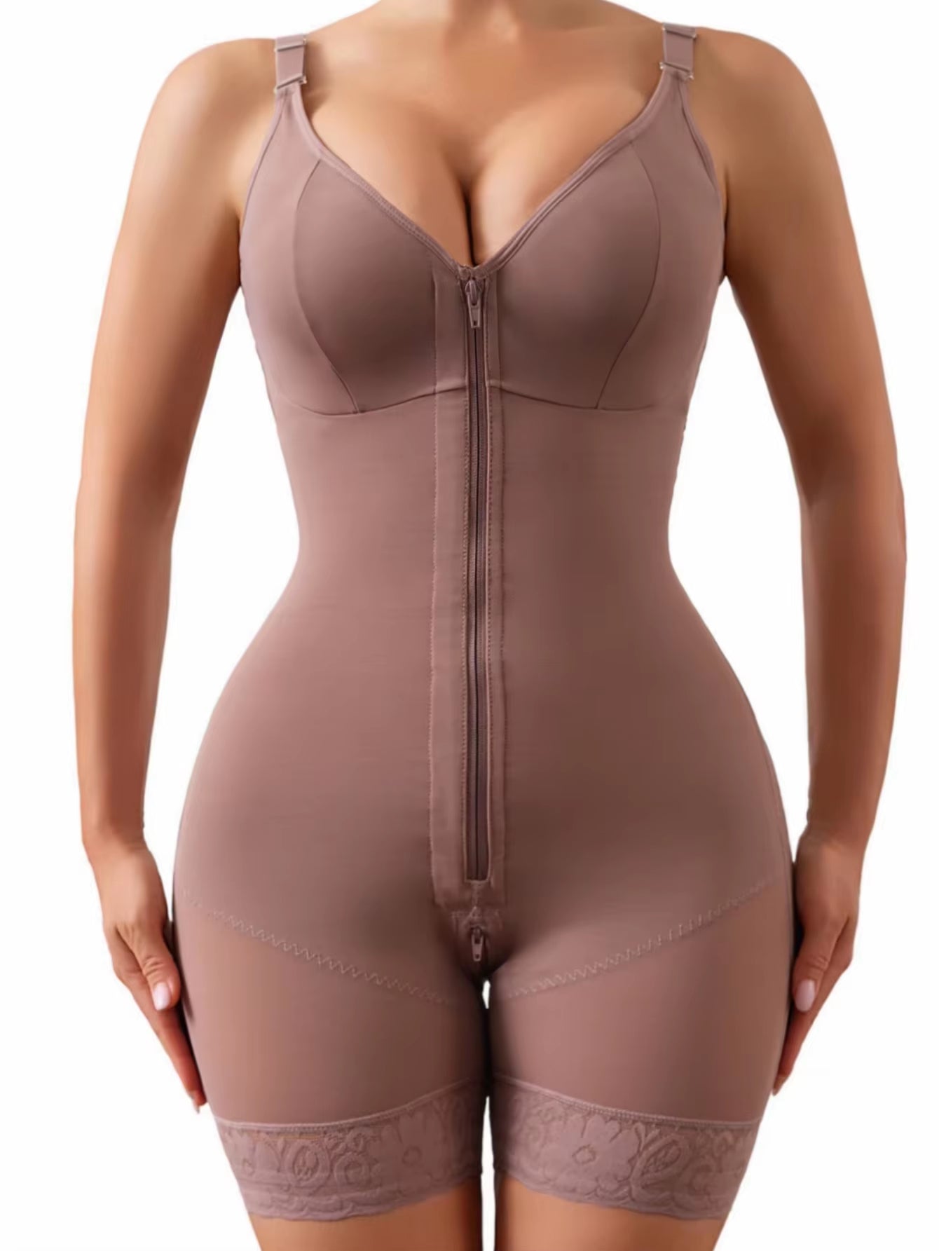 Fajas Colombianas Women'S Postpartum Shapewear Tummy Control Butt Lifter Body Shaper with Zipper Crotch for Slimming