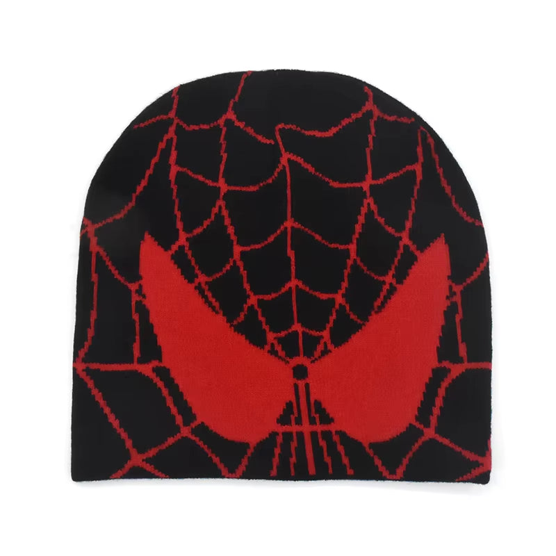2025New Y2K Spider Web Knitted Beanies for Women Hat Inc Acrylic Bonnet Kpop Wool Hoods Skullies Lady Caps Casual Accessories