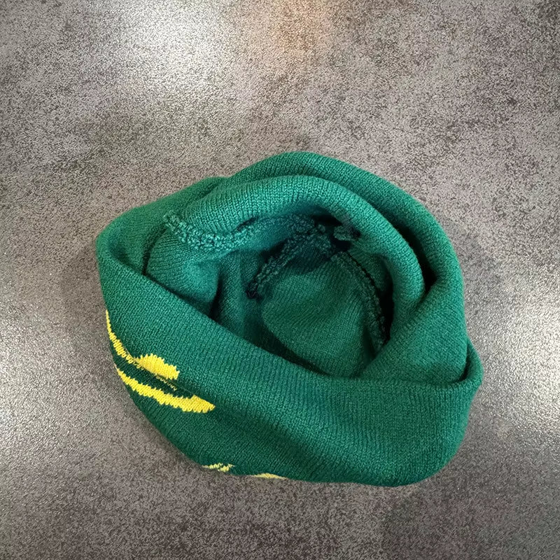 Tree Frog Pattern Beanie Knitted Cap for Men & Women, Outdoor Sports Warm Ski Hat