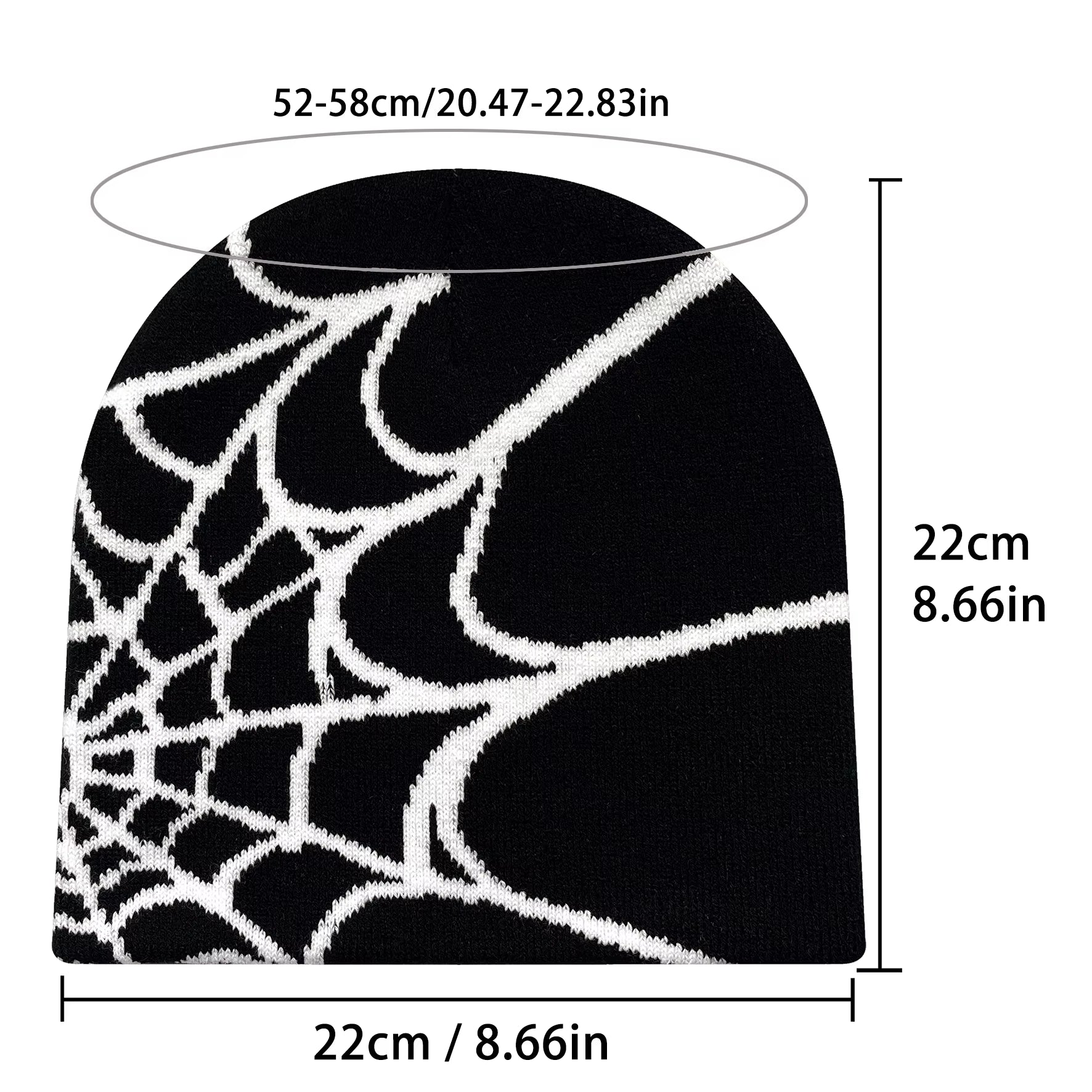 Four Seasons Men'S and Women'S Universal Y2K Knit Hat Spider Web Riding Outdoor Sports Fashion Hat